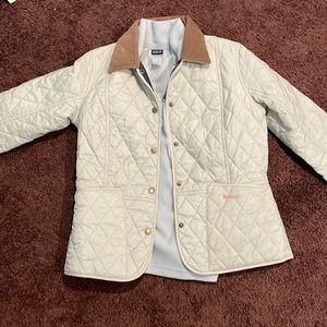 Patagonia Lightweight Zip Fleece Light Gray Womens Large